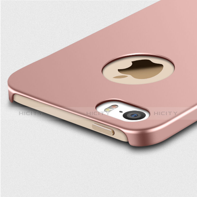 Custodia Plastica Rigida Opaca con Anello Supporto per Apple iPhone SE Rosa