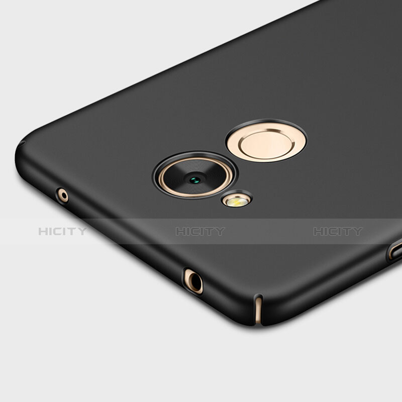 Custodia Plastica Rigida Opaca con Anello Supporto per Huawei Honor 6A Nero