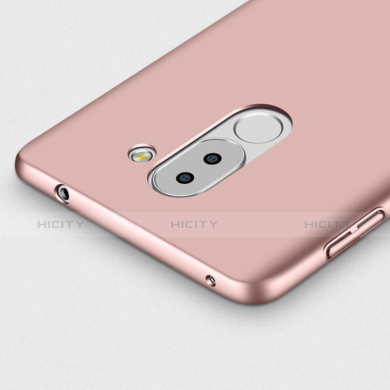 Custodia Plastica Rigida Opaca con Anello Supporto per Huawei Honor 6X Oro Rosa