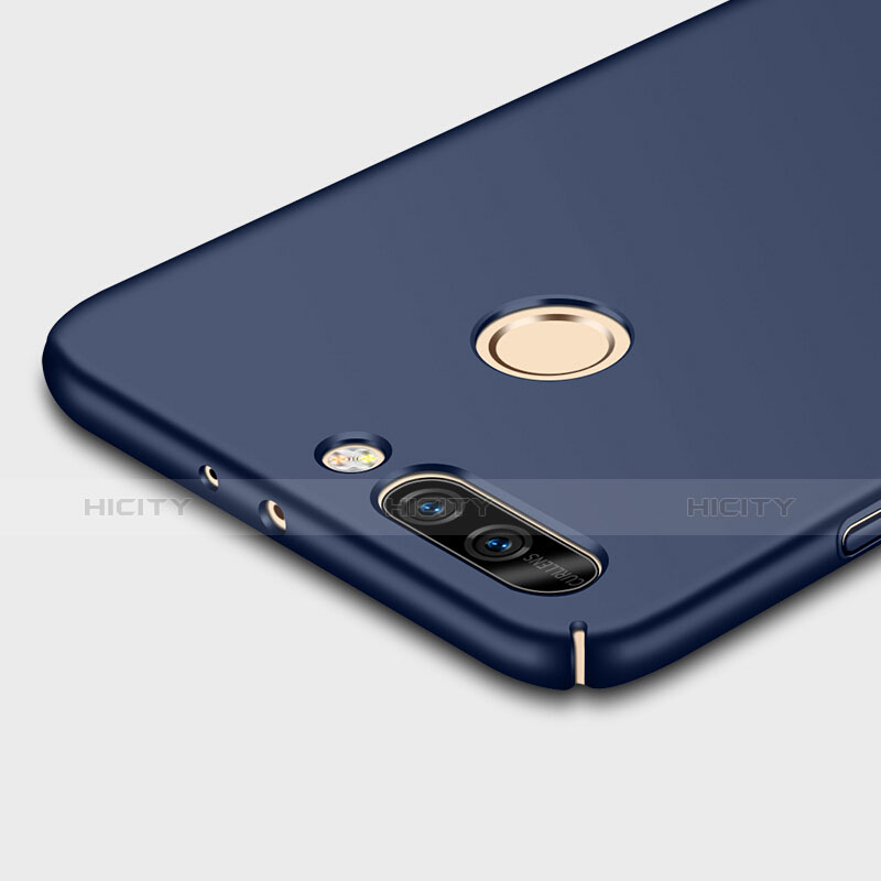 Custodia Plastica Rigida Opaca con Anello Supporto per Huawei Honor 8 Pro Blu