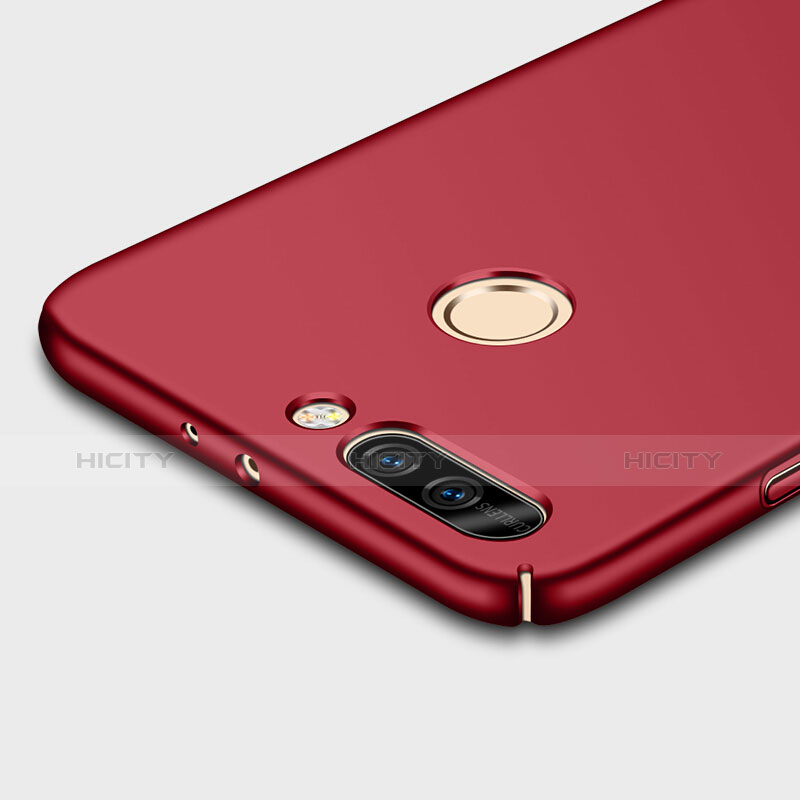 Custodia Plastica Rigida Opaca con Anello Supporto per Huawei Honor 8 Pro Rosso