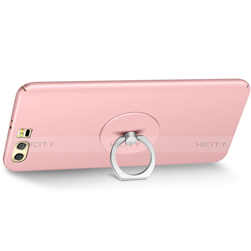 Custodia Plastica Rigida Opaca con Anello Supporto per Huawei Honor 9 Premium Rosa