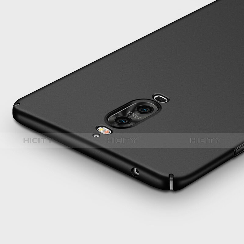 Custodia Plastica Rigida Opaca con Anello Supporto per Huawei Mate 9 Pro Nero