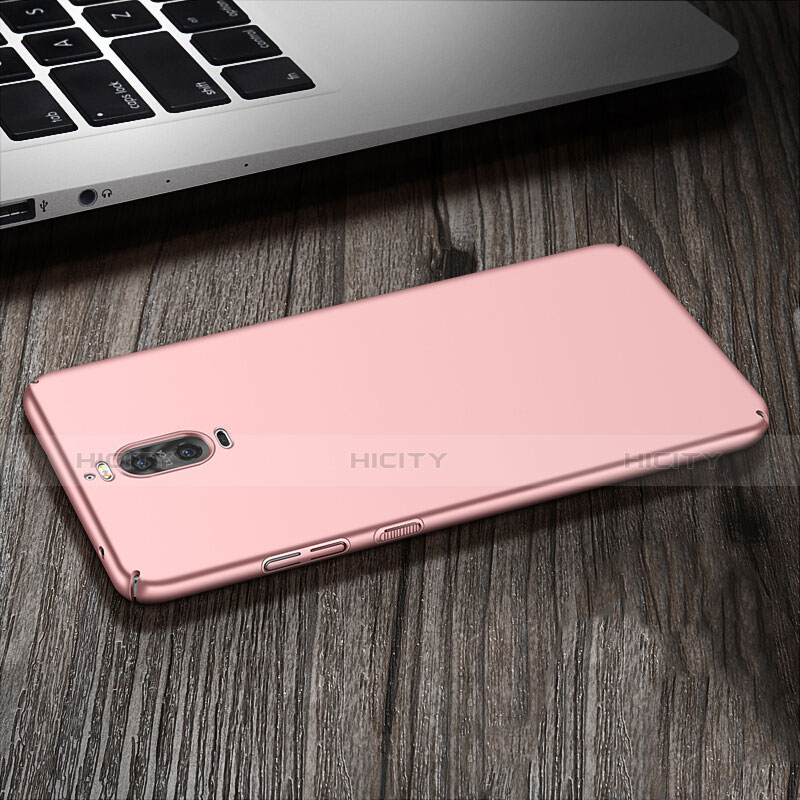 Custodia Plastica Rigida Opaca con Anello Supporto per Huawei Mate 9 Pro Oro Rosa