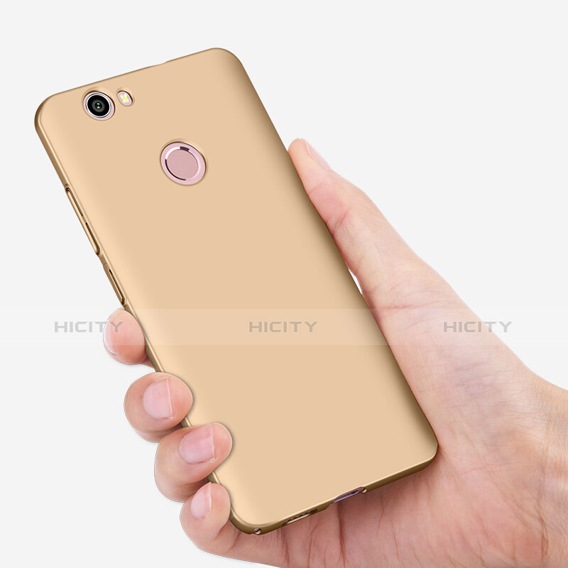 Custodia Plastica Rigida Opaca con Anello Supporto per Huawei Nova Oro