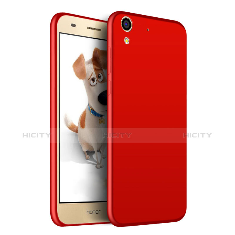 Custodia Plastica Rigida Opaca con Anello Supporto per Huawei Y6 II 5 5 Rosso