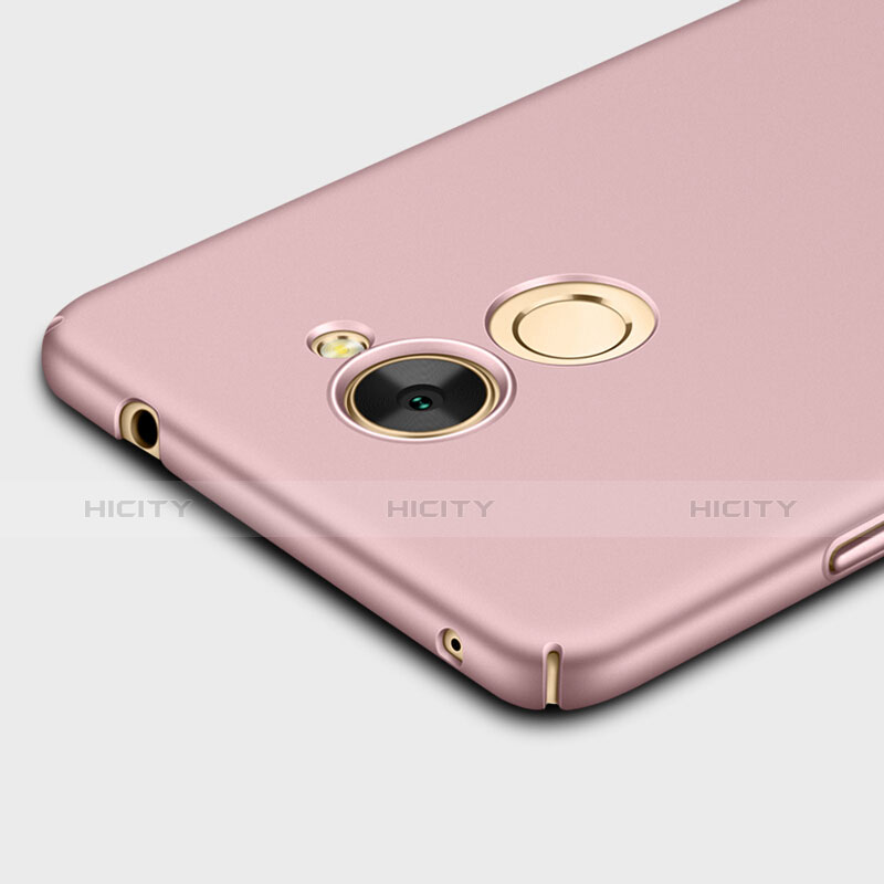 Custodia Plastica Rigida Opaca con Anello Supporto per Huawei Y7 Prime Rosa