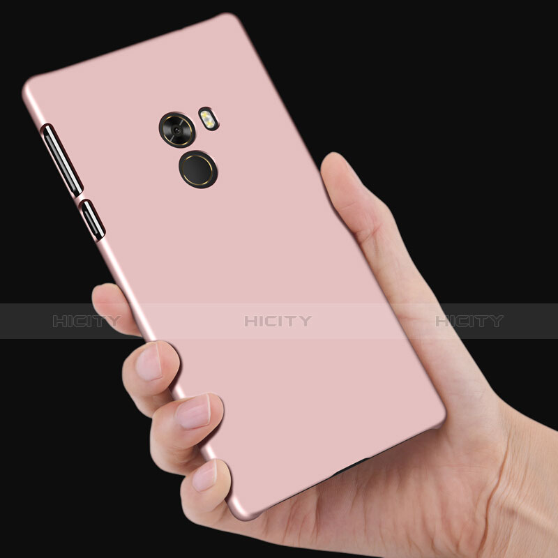 Custodia Plastica Rigida Opaca con Anello Supporto per Xiaomi Mi Mix Oro Rosa