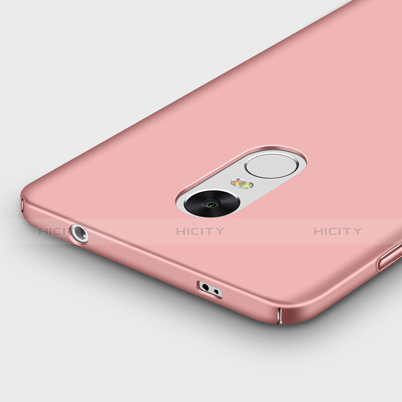 Custodia Plastica Rigida Opaca con Anello Supporto per Xiaomi Redmi Note 4 Standard Edition Oro Rosa