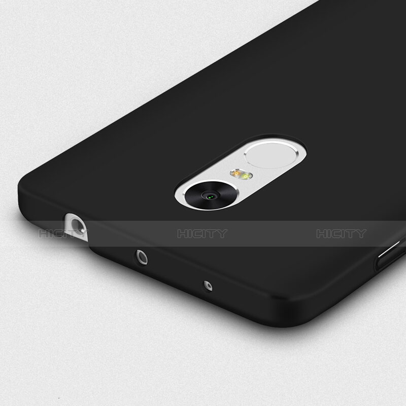 Custodia Plastica Rigida Opaca con Anello Supporto per Xiaomi Redmi Note 4X High Edition Nero