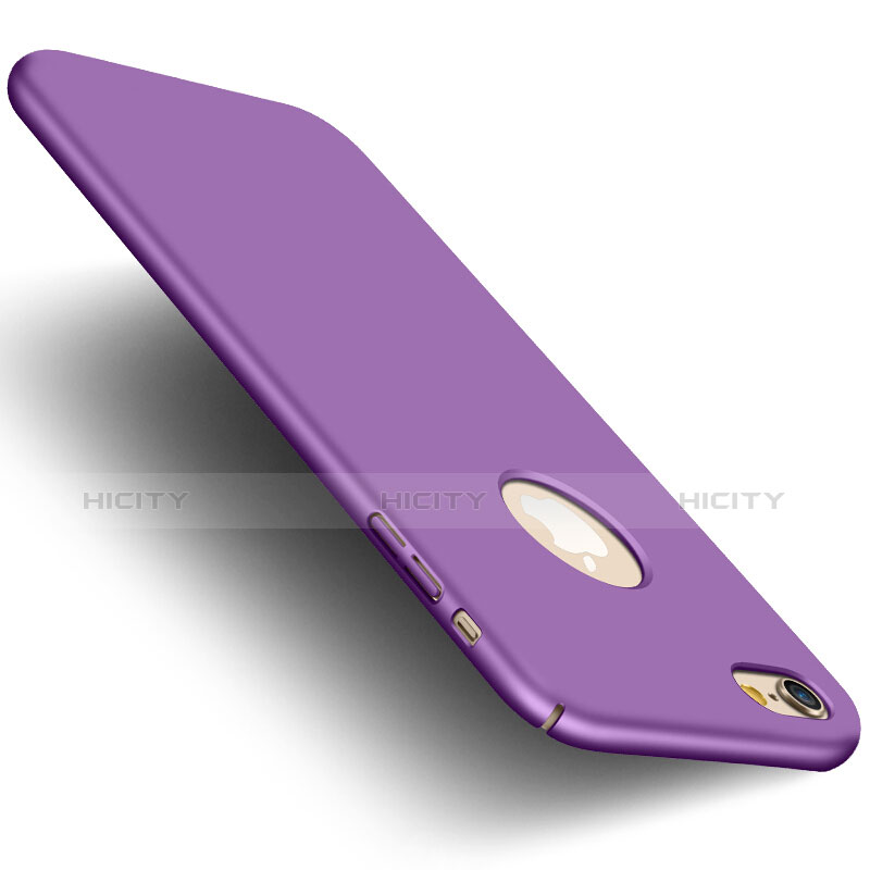 Custodia Plastica Rigida Opaca con Foro e Anello Supporto per Apple iPhone 6 Viola