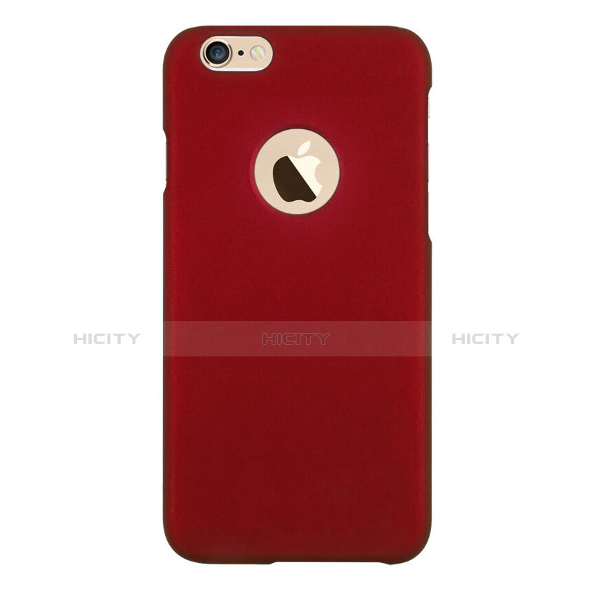 Custodia Plastica Rigida Opaca con Foro per Apple iPhone 6 Plus Rosso