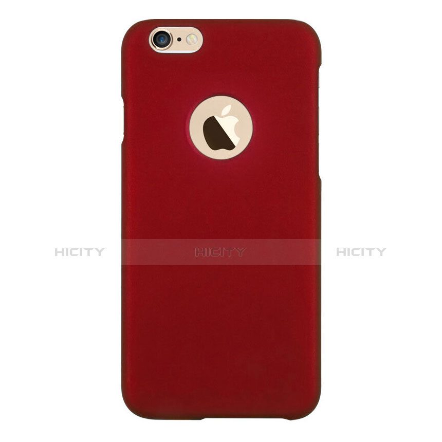Custodia Plastica Rigida Opaca con Foro per Apple iPhone 6 Rosso