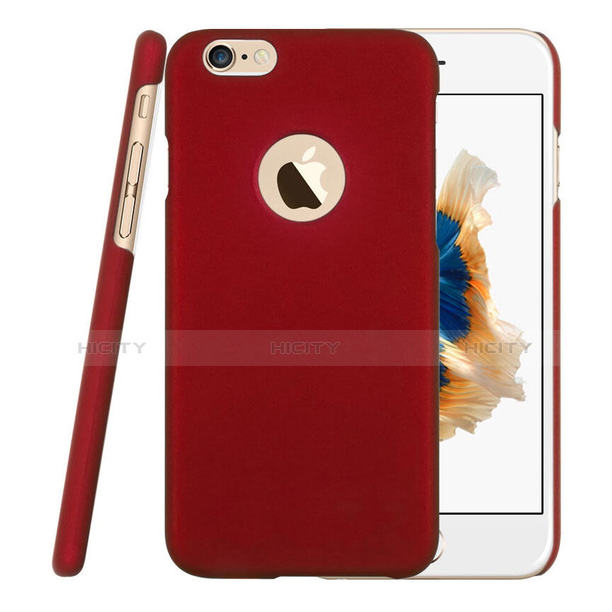 Custodia Plastica Rigida Opaca con Foro per Apple iPhone 6S Plus Rosso