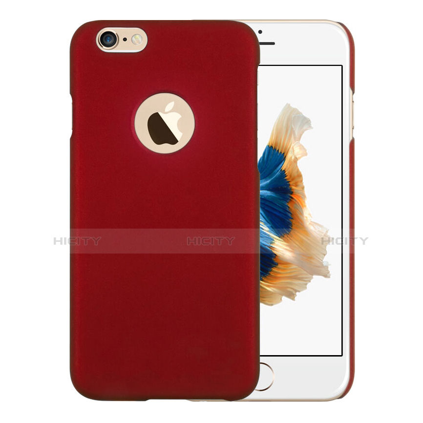 Custodia Plastica Rigida Opaca con Foro per Apple iPhone 6S Rosso