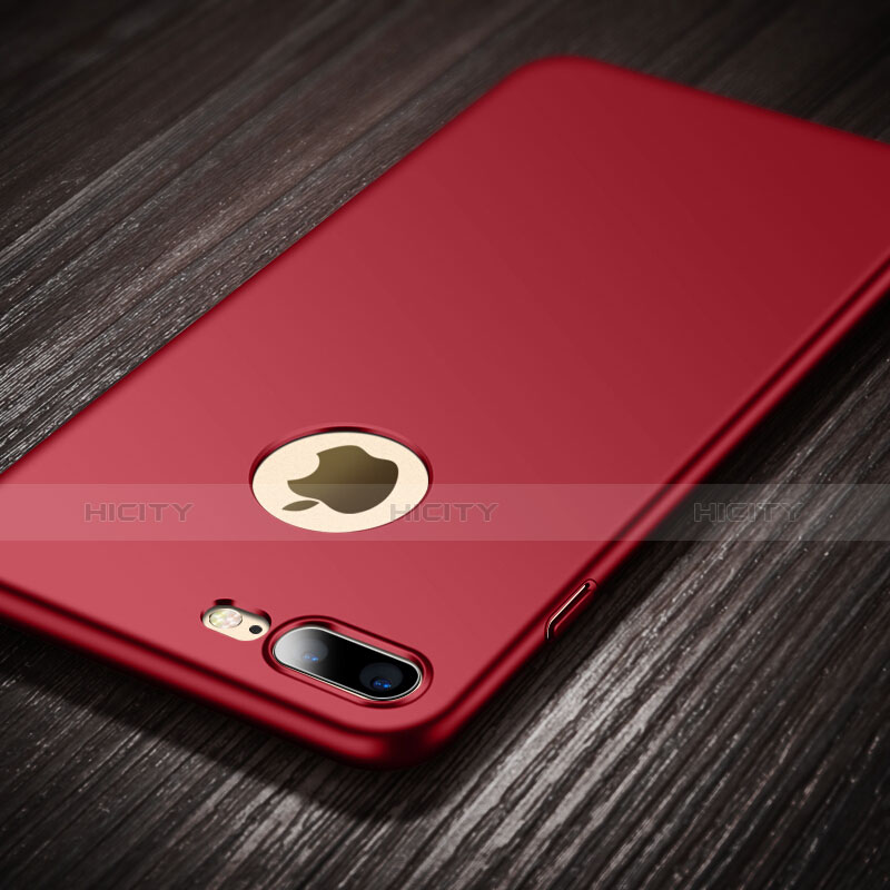 Custodia Plastica Rigida Opaca con Foro per Apple iPhone 7 Plus Rosso