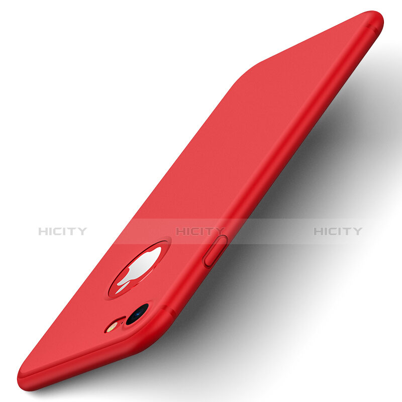 Custodia Plastica Rigida Opaca con Foro per Apple iPhone 7 Rosso