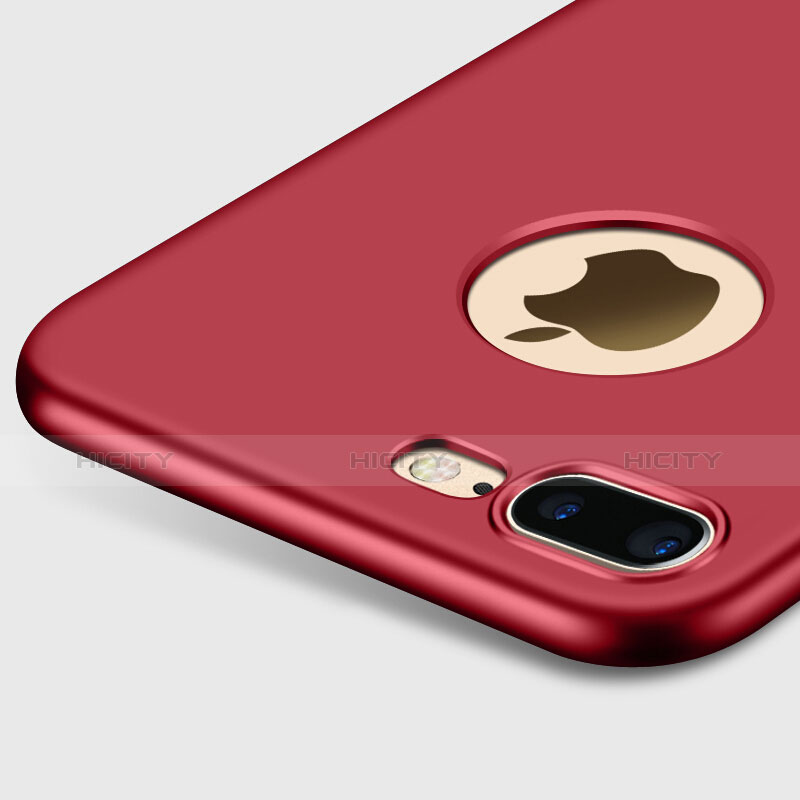 Custodia Plastica Rigida Opaca con Foro per Apple iPhone 8 Plus Rosso