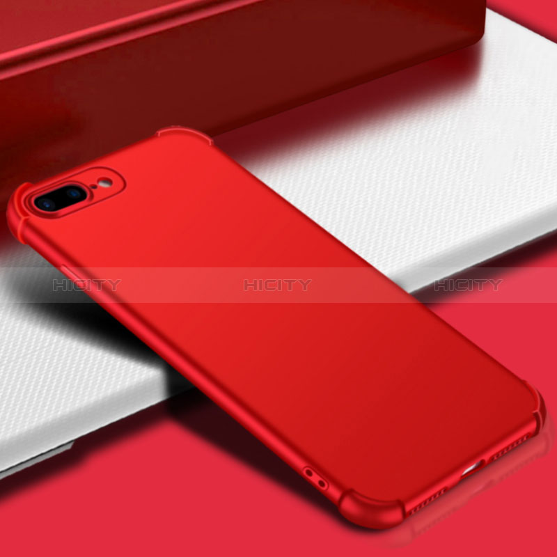 Custodia Plastica Rigida Opaca Fronte e Retro 360 Gradi D01 per Apple iPhone 8 Plus Rosso