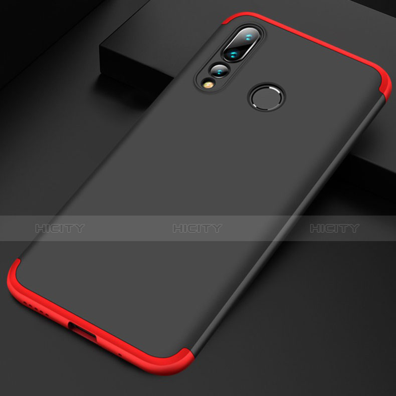 Custodia Plastica Rigida Opaca Fronte e Retro 360 Gradi Q01 per Huawei Nova 4 Rosso e Nero