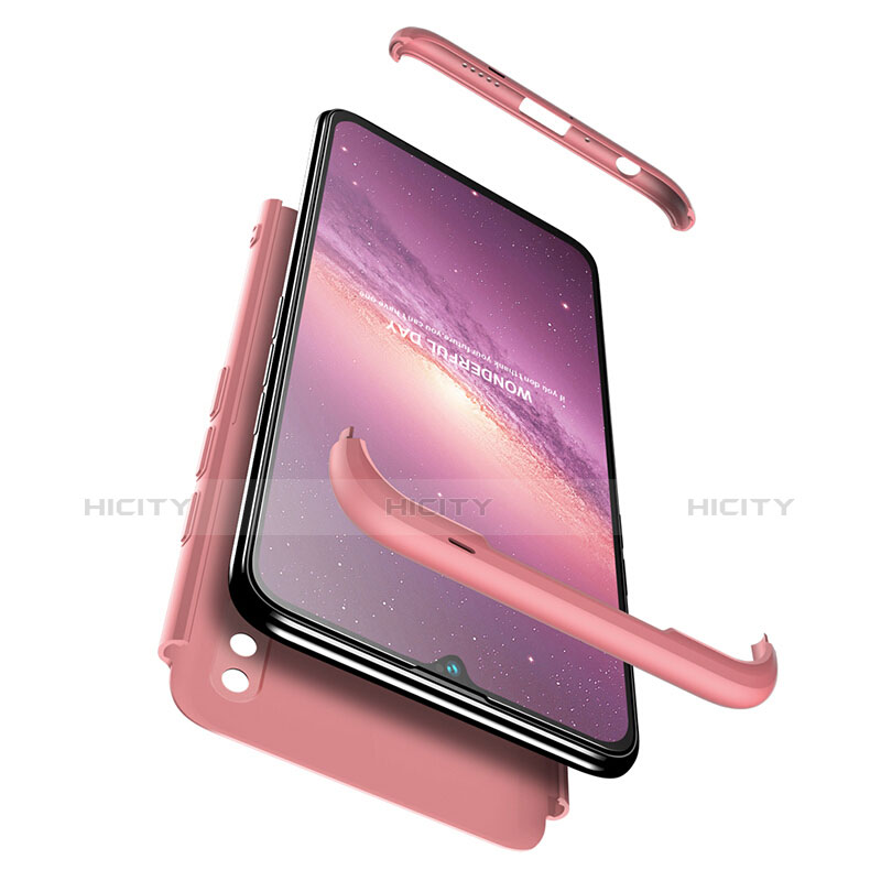 Custodia Plastica Rigida Opaca Fronte e Retro 360 Gradi Q01 per Huawei P Smart (2019) Oro Rosa