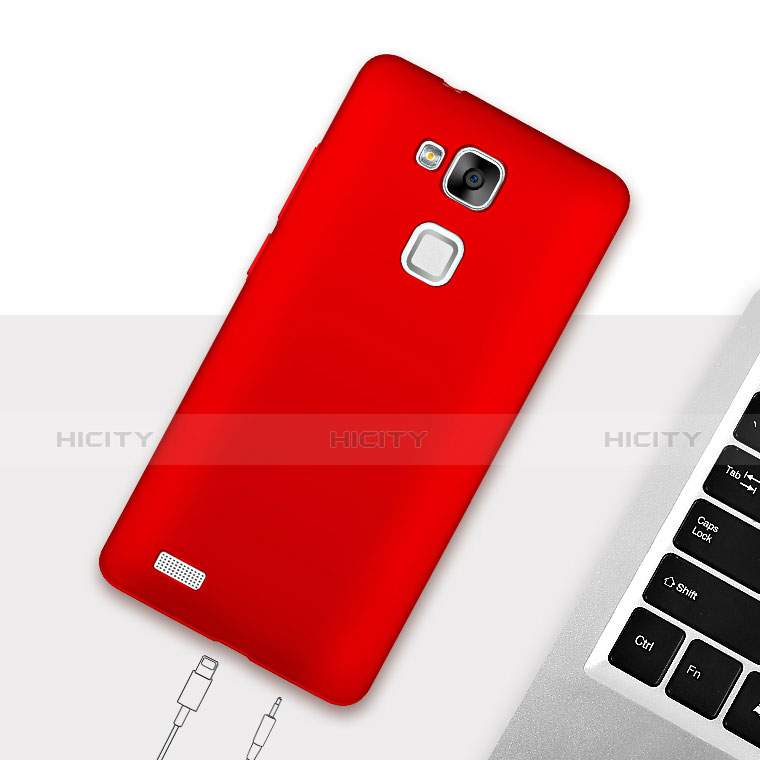 Custodia Plastica Rigida Opaca M02 per Huawei Mate 7 Rosso