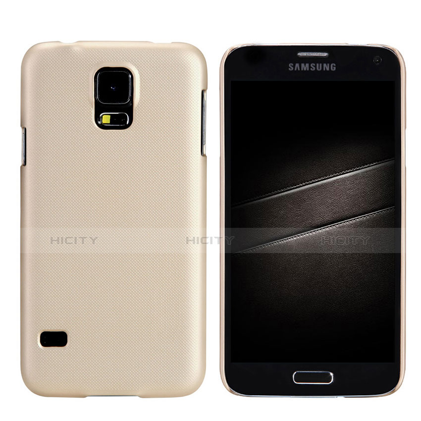 Custodia Plastica Rigida Opaca M02 per Samsung Galaxy S5 Duos Plus Oro