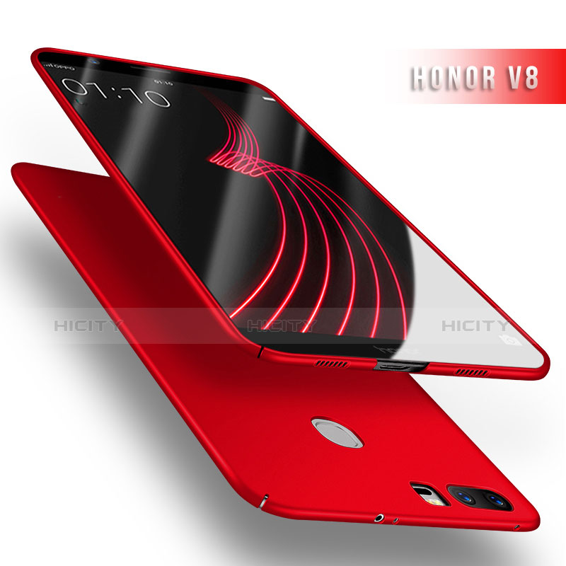 Custodia Plastica Rigida Opaca M03 per Huawei Honor V8 Rosso