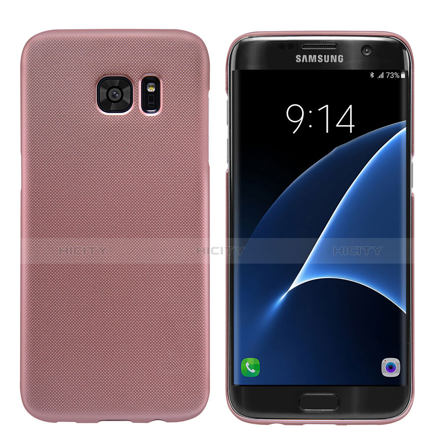 Custodia Plastica Rigida Opaca M10 per Samsung Galaxy S7 Edge G935F Oro Rosa