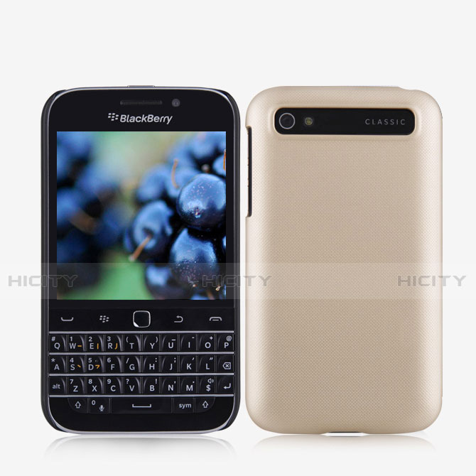 Custodia Plastica Rigida Opaca per Blackberry Classic Q20 Oro