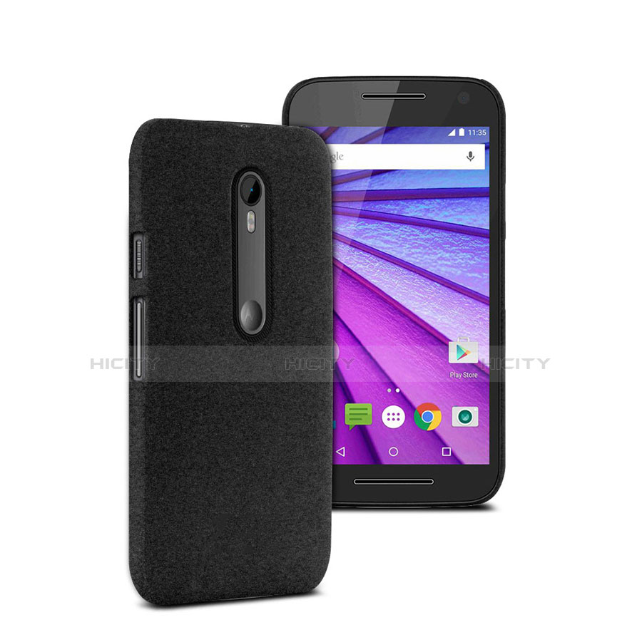 Custodia Plastica Rigida Opaca per Motorola Moto G (3rd Gen) Nero