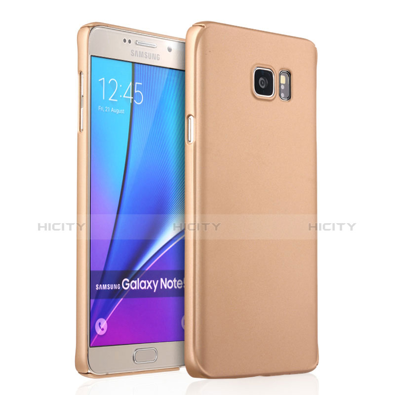 Custodia Plastica Rigida Opaca per Samsung Galaxy Note 5 N9200 N920 N920F Oro