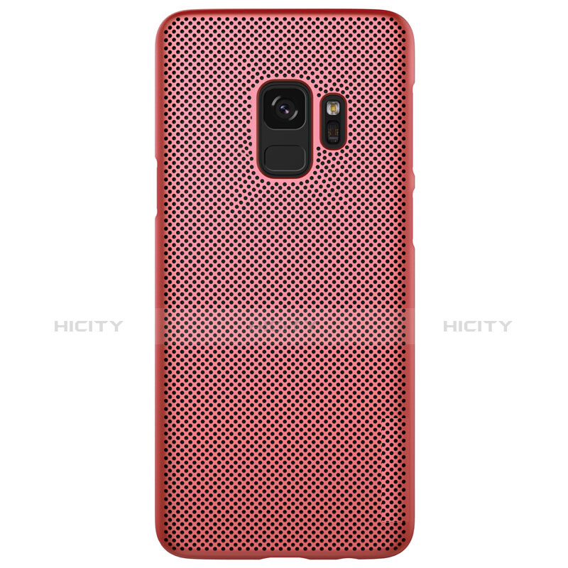 Custodia Plastica Rigida Perforato per Samsung Galaxy S9 Rosso