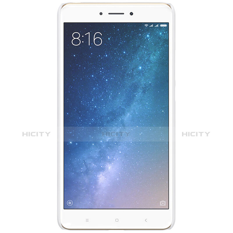 Custodia Plastica Rigida Perforato per Xiaomi Mi Max 2 Bianco