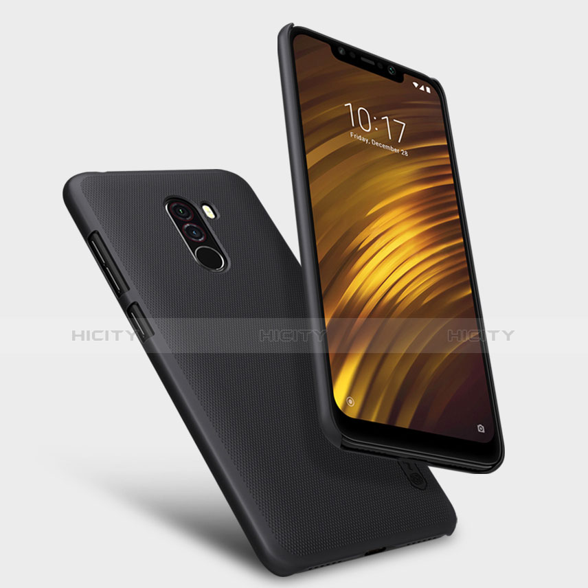 Custodia Plastica Rigida Perforato per Xiaomi Pocophone F1 Nero