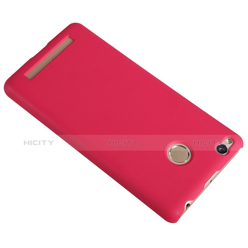 Custodia Plastica Rigida Perforato per Xiaomi Redmi 3S Prime Rosso