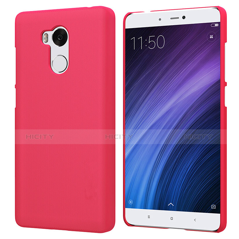 Custodia Plastica Rigida Perforato per Xiaomi Redmi 4 Prime High Edition Rosso