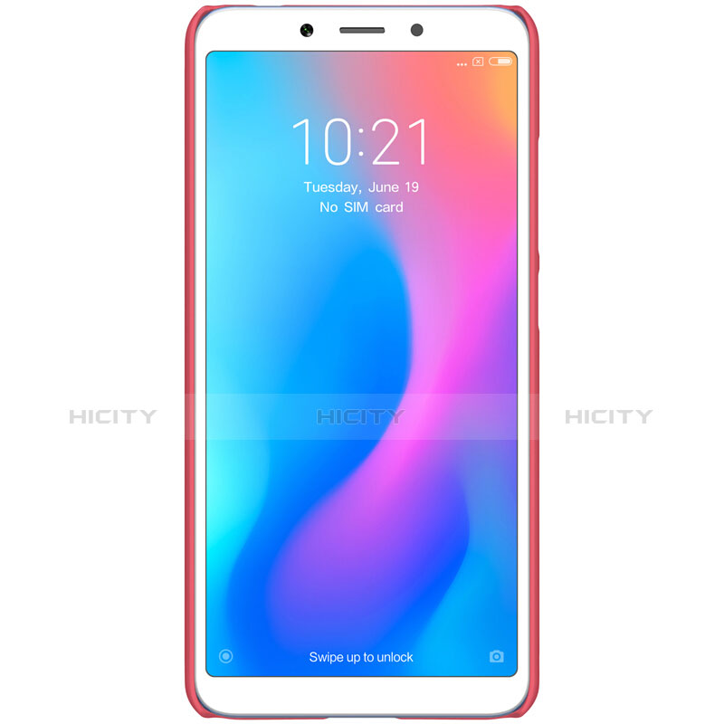 Custodia Plastica Rigida Perforato per Xiaomi Redmi 6A Rosso