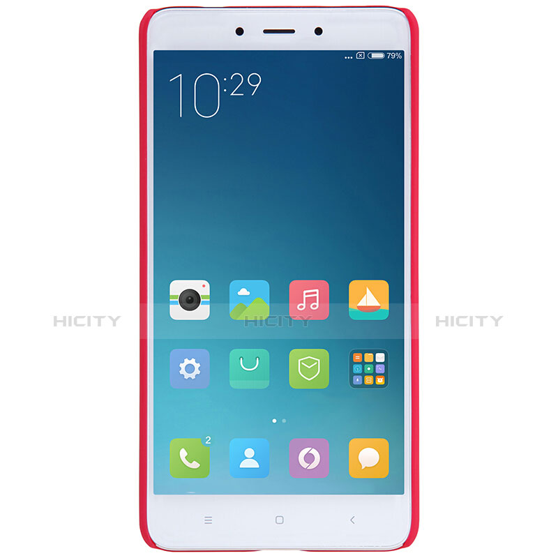 Custodia Plastica Rigida Perforato per Xiaomi Redmi Note 4 Rosso