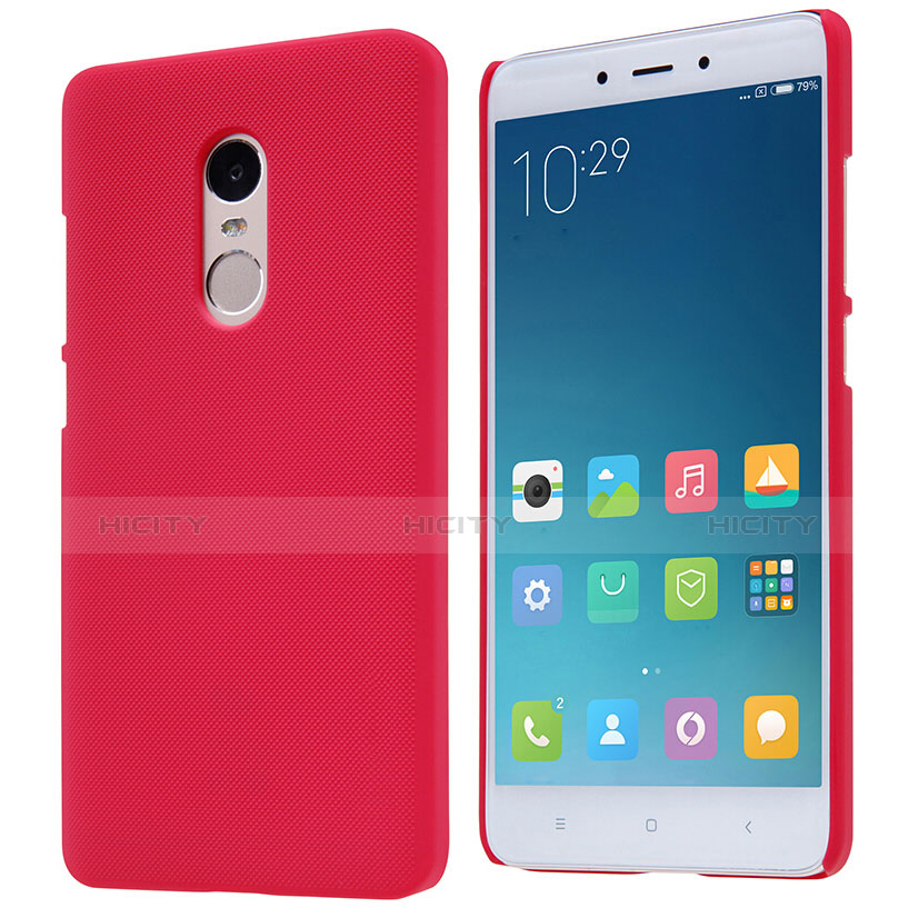 Custodia Plastica Rigida Perforato per Xiaomi Redmi Note 4X High Edition Rosso