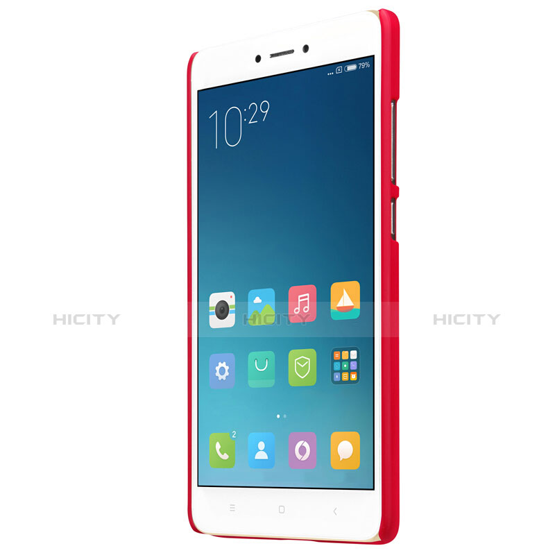 Custodia Plastica Rigida Perforato per Xiaomi Redmi Note 4X Rosso