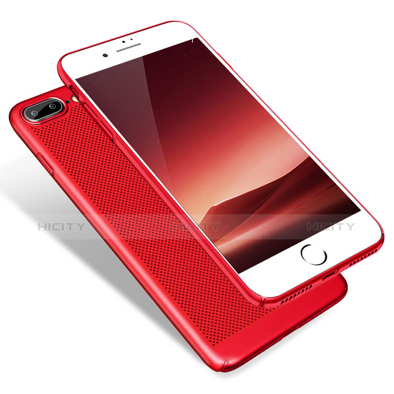 Custodia Plastica Rigida Perforato W01 per Apple iPhone 7 Plus Rosso