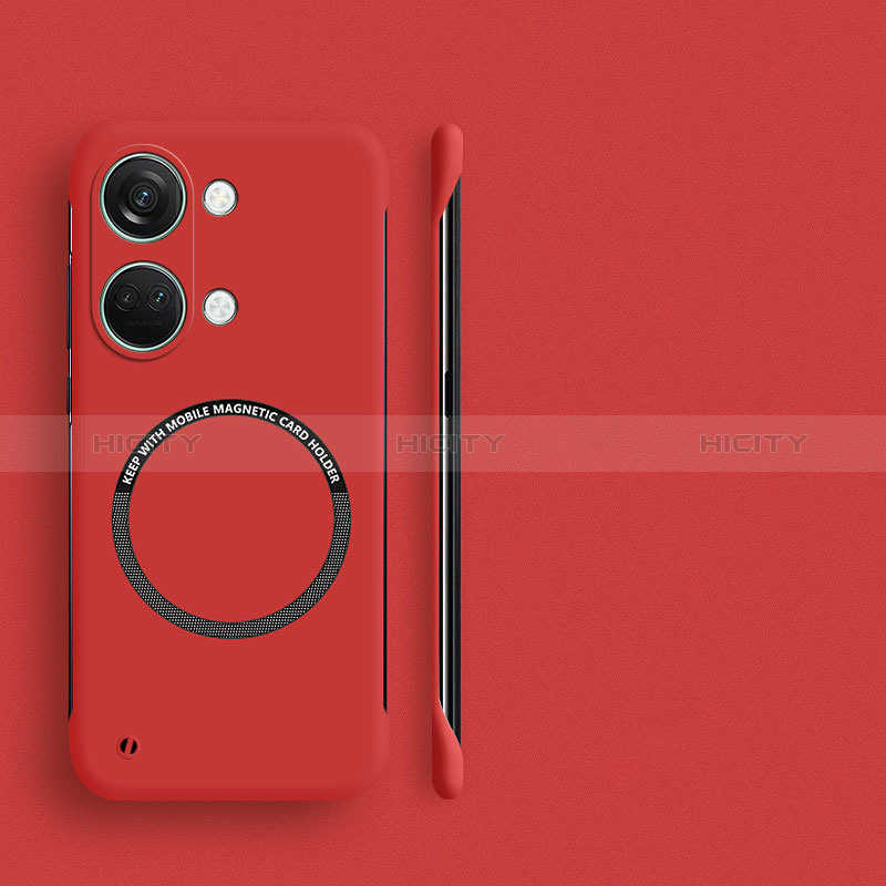 Custodia Plastica Rigida Senza Cornice Cover Opaca con Mag-Safe Magnetic per OnePlus Ace 2V 5G Rosso