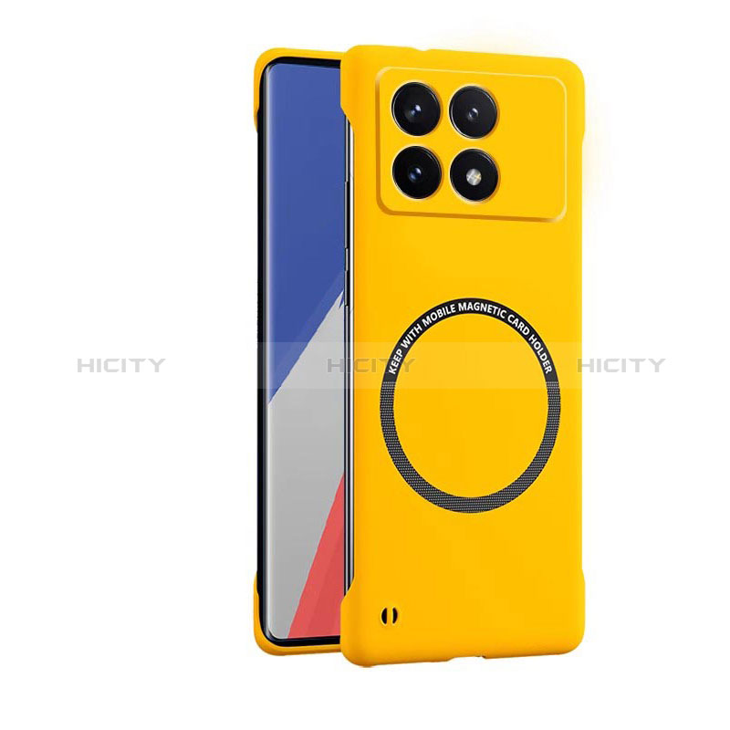 Custodia Plastica Rigida Senza Cornice Cover Opaca con Mag-Safe Magnetic per Xiaomi Redmi K70 5G Giallo