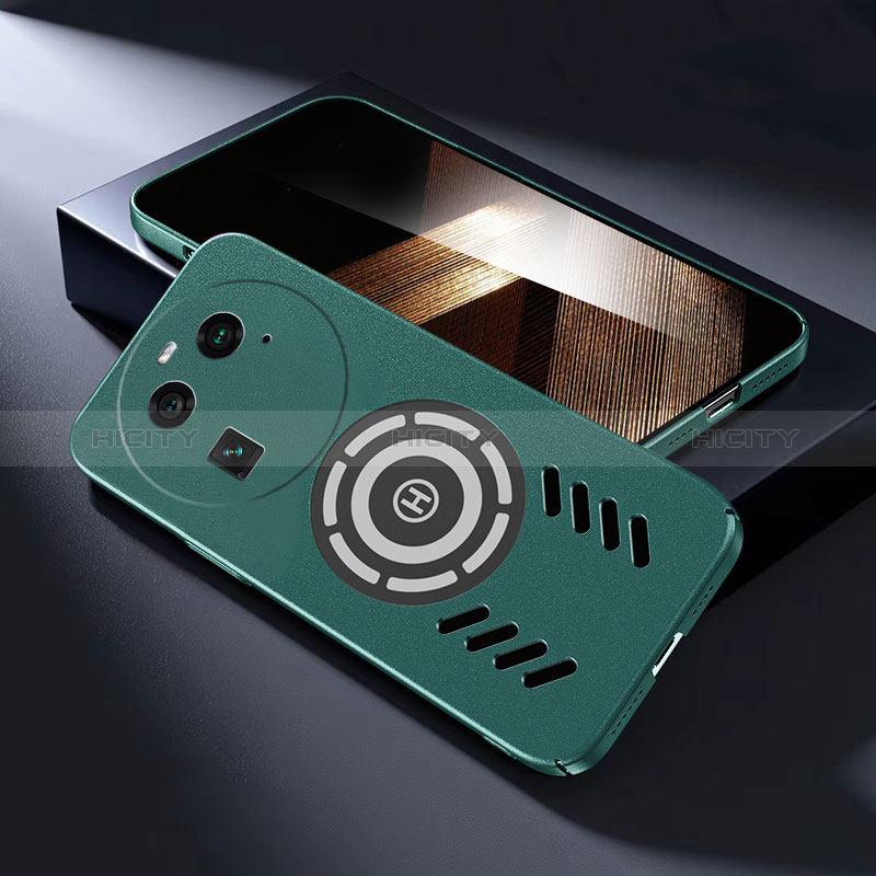 Custodia Plastica Rigida Senza Cornice Cover Opaca con Mag-Safe Magnetic S01 per Oppo Find X6 Pro 5G Verde