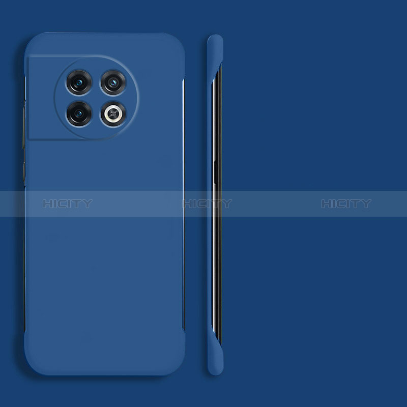 Custodia Plastica Rigida Senza Cornice Cover Opaca P01 per OnePlus 11R 5G Blu