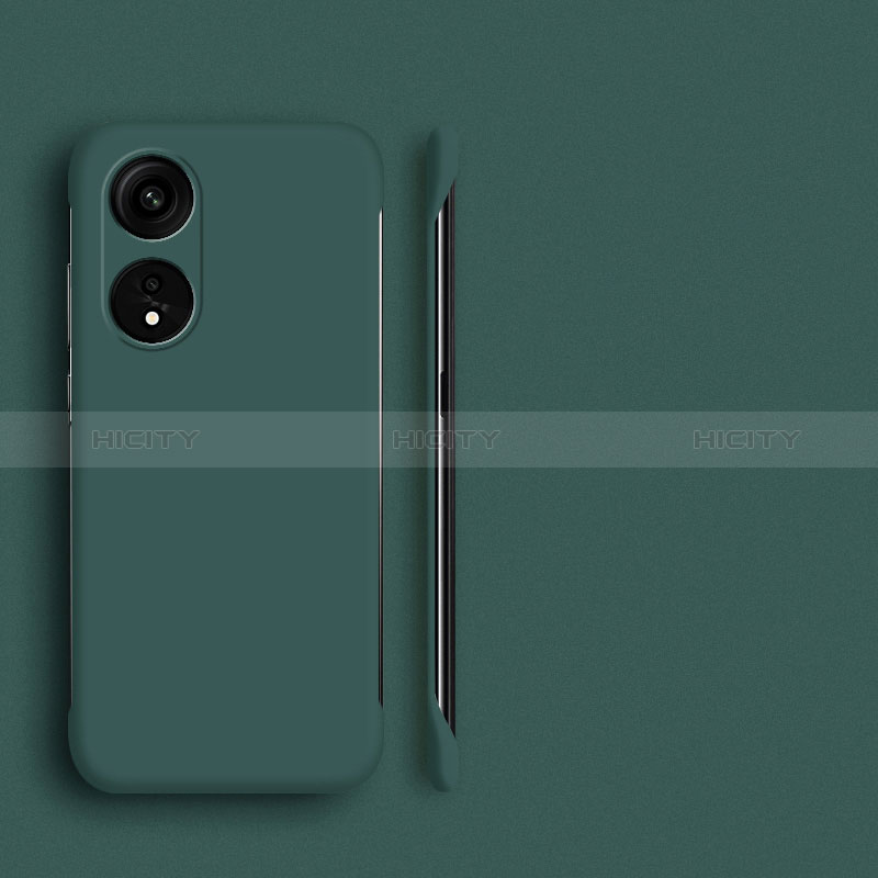 Custodia Plastica Rigida Senza Cornice Cover Opaca P01 per Oppo A18 Verde Notte