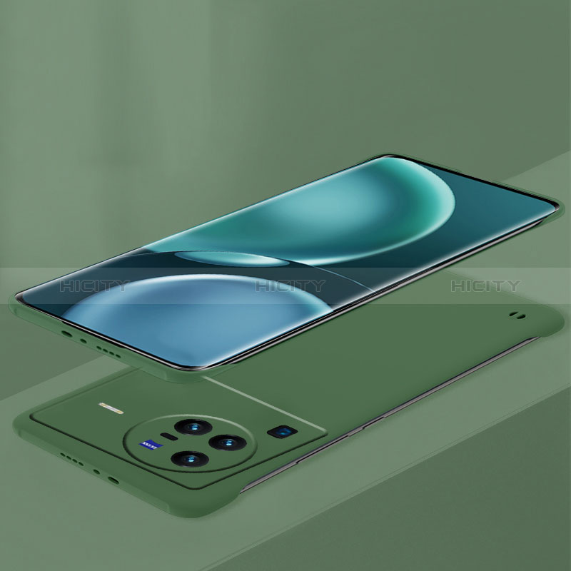 Custodia Plastica Rigida Senza Cornice Cover Opaca P01 per Vivo X80 Pro 5G Verde Notte