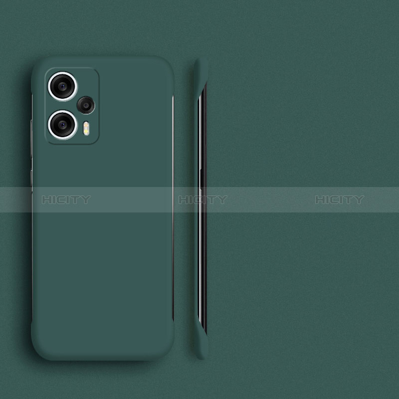 Custodia Plastica Rigida Senza Cornice Cover Opaca P01 per Xiaomi Redmi Note 12 Turbo 5G Verde Notte