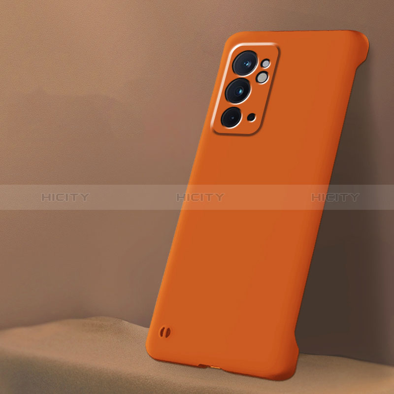 Custodia Plastica Rigida Senza Cornice Cover Opaca per OnePlus 9RT 5G Arancione